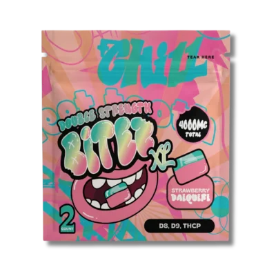 BITEZ XL - Delta-8 + Delta-9 + THCP 4000MG Gummies - Strawberry Daiquiri