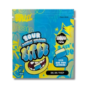 BITEZ - D8 + D9 + THCP 2000MG Gummies - Sour Blue Razz Lemonade