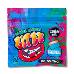BITEZ - Delta-8 + Delta-9 + THCP 2000MG Gummies - Strawberry Watermelon