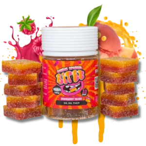 BITEZ Gummies 10,000MG Jarz - Delta-8 + Delta-9 + THCP - Raspberry Peach