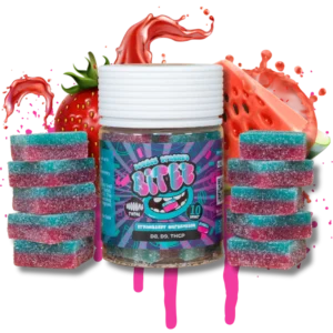 BITEZ Gummies 10,000MG Jarz - Delta-8 + Delta-9 + THCP - Strawberry Watermelon